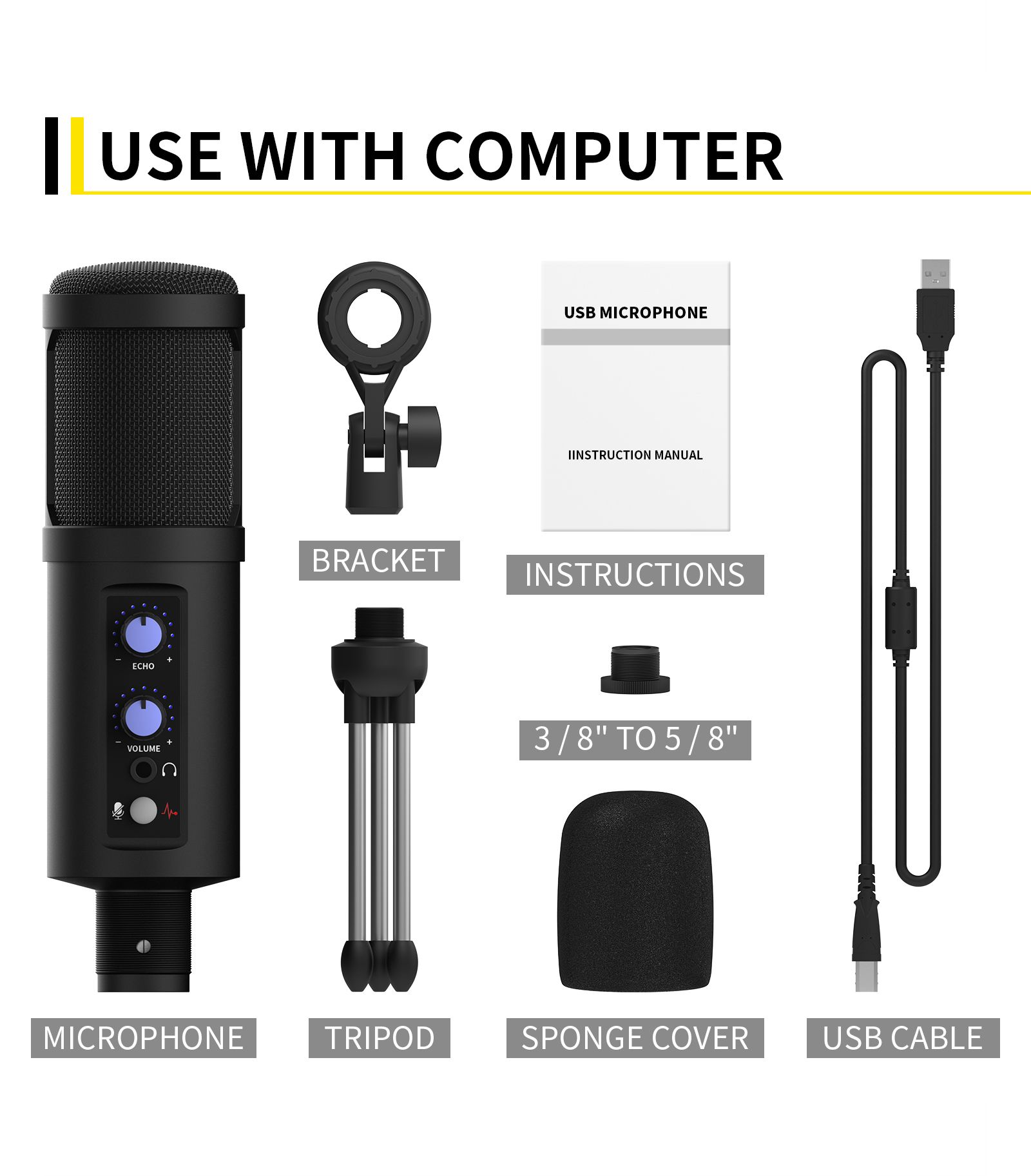 Xtuga Bm Best Type C Usb Professional Condenser Microphone Phone